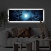 Ledgy Decoratief canvas schilderij met ledverlichting | Houten lijst | 30 x 90 cm