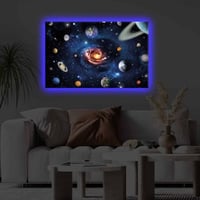 Ledgy Decoratief canvas schilderij met ledverlichting | Houten lijst | 45 x 70 cm