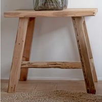 Teak houten Barcelona bank - natuurlijke afwerking - 50x25x45 cm