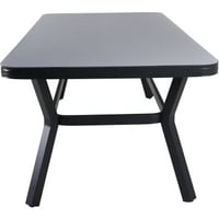 Eettafel Virya Venture Design - Aluminium/Zwart Glas - 200x100 cm