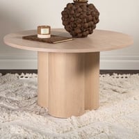 Salontafel Olivia - MDF whitewash - Ø80cm - Wit