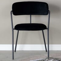 Eetkamerstoel Arrow - Velours Zwart - 61x79x58 cm