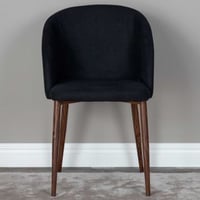 Eetkamerstoel Arch - Walnoothout - 55x83x49 cm - Zwart