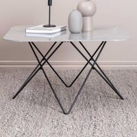 Salontafel Tristar - Grijs Marmerglas - 80x80 cm