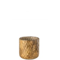 Windlicht ruit glas goud