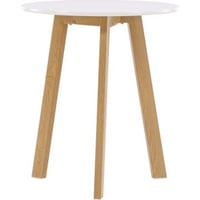 Ronde eettafel Leonora Venture Design - MDF & eikenlook - Ø65cm - Wit