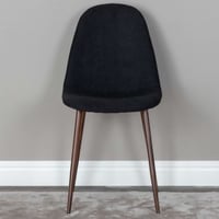 Eetkamerstoel Polar - Walnoot poten - 53x88x46 cm - Zwart