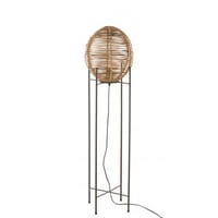 Staanlamp op frame metaal/rattan naturel