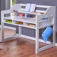 Verstelbaar kinderbureau Dasha - wit gelakt dennenhout