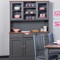 Buffetkast Cerci 131cm met 5 deuren & 3 lades - grijs 