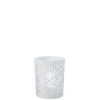 Windlicht santorini glas wit medium