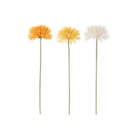 Chrysant plastiek wit geel oranje assortiment van 3
