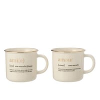 Tas boodschap amour ami keramiek goud assortiment van 2