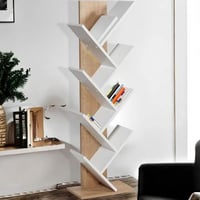 Boekenrek Tuval 066 - 100% MELAMINE - Eiken - 46 x 129,8 x 22 cm