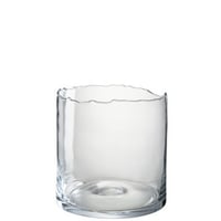 Windlicht onregelmatige rand glas transparant midden