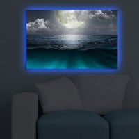Shining Decoratief canvas schilderij met ledverlichting | Houten lijst | 45 x 70 cm