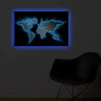 Shining Decoratief canvas schilderij met ledverlichting | Houten lijst | 45 x 70 cm