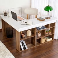 Bureau Vesper - 100% MELAMINE - Walnoot - 72 x 120 x 130 cm