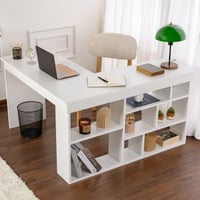 Bureau Vesper - 100% MELAMINE - Natuurlijk wit - 72 x 120 x 130 cm