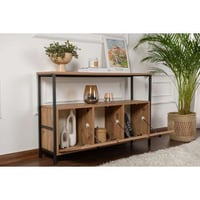 Solace Console | 100% MELAMINE | Atlantic Pine, Zwart