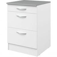 Onderkast Eko 60x60 met 3 lades - wit 