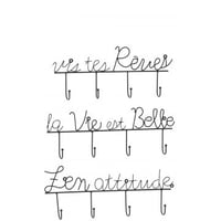 Muurhanger spreuk metaal zwart small assortiment van 3