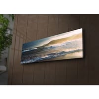 Ledda Decoratief canvas schilderij met ledverlichting | Houten lijst | 30 x 90 cm