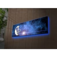 Ledda Decoratief canvas schilderij met ledverlichting | Houten lijst | 30 x 90 cm