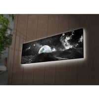 Ledda Decoratief canvas schilderij met ledverlichting | Houten lijst | 30 x 90 cm
