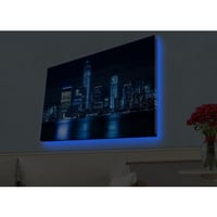 Ledda Decoratief canvas schilderij met ledverlichting | Houten lijst | 45 x 70 cm