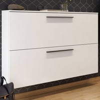 Schoenenkast Jonas 140cm met twee deuren - wit