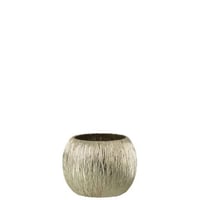 Windlicht glas zilver small