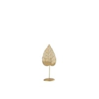 T-lichthouder blad metaal goud small