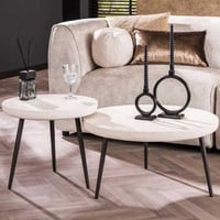 Salontafelset | Grote en kleine salontafel | Wit