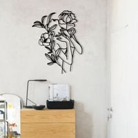 Wallity Metalen Wandaccessoire - 100% Metaal, 1 Dik, Zwart