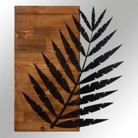Wallity Decoratief Houten Wandaccessoire | 100% Metaal, 1 Dikte | Zwart Notenhout