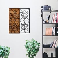 Wallity: Decoratief houten wandaccessoire | 100% metaal, zwart walnoot