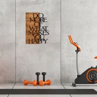 Wallity Decoratieve Houten Wandaccessoire-100% METAAL-Zwart Notenhout