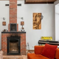 Wallity: Decoratief houten wandaccessoire | 100% metaal, zwart walnoot