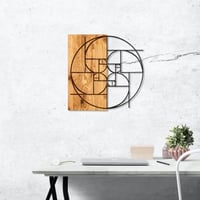 Wallity Decoratief Houten Wandaccessoire | 100% Metaal | Zwart Notenhout