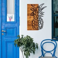 Wallity Decoratief Houten Wandaccessoire | 100% Metaal | Zwart Notenhout
