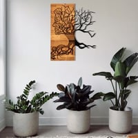 Wallity Decoratief Houten Wandaccessoire | 100% Metaal | Zwart Notenhout