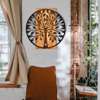 Wallity Decoratief Houten Wandaccessoire | 100% Metaal | Zwart Notenhout