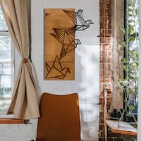 Wallity | Decoratief Houten Wandaccessoire | 100% Metaal | Zwart Notenhout