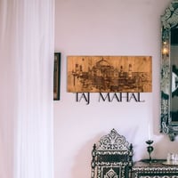 Wallity Decoratief Houten Wandaccessoire | 100% Metaal | Zwart Notenhout