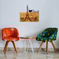 Wallity Decor | 100% Metaal | Zwart Notenhout