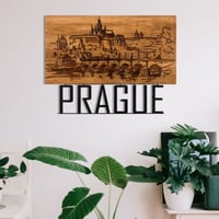 Wallity Decoratief Houten Wandaccessoire | 100% Metaal | Zwart Notenhout