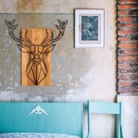 Wallity Decoratief Houten Wandaccessoire | Zwart Notenhout