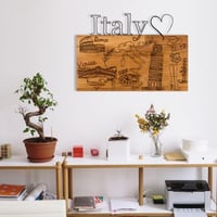 Wallity: Decoratief houten wandaccessoire | 100% metaal, zwart walnoot
