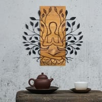 Wality Decoratief Houten Wandaccessoire - 100% Metaal, Zwart Notenhout